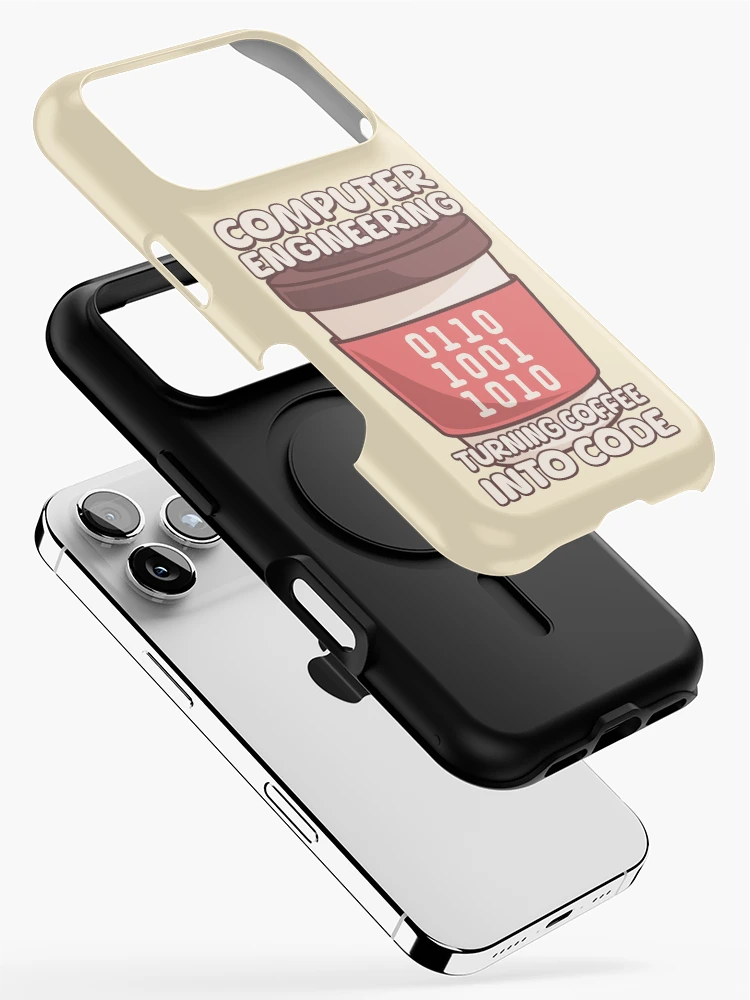Thumbnail 2 of 4, iPhone Case, Computer Engineering: Turning Coffee Into Code designed and sold by PMCreative.