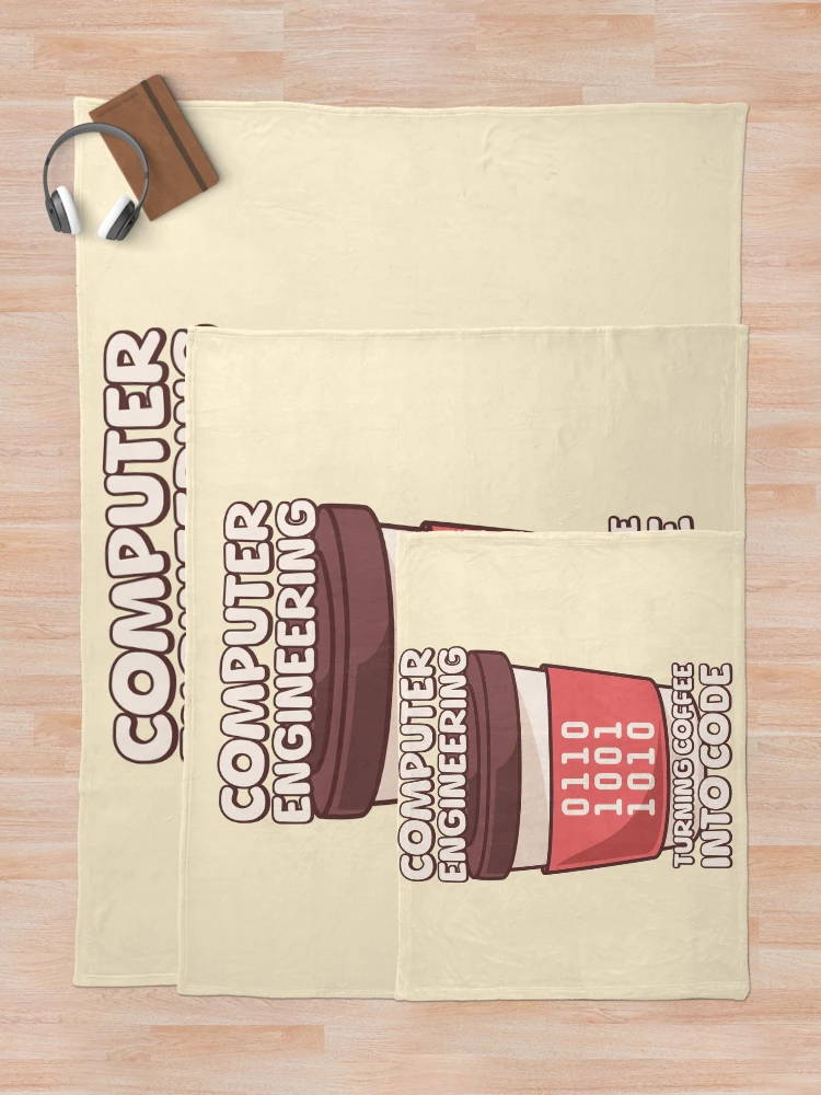 Thumbnail 5 of 6, Throw Blanket, Computer Engineering: Turning Coffee Into Code designed and sold by PMCreative.
