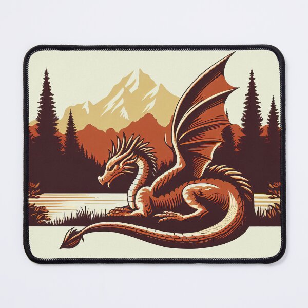 Item preview, Retro Dragon at the Lake designed and sold by bryan7474.