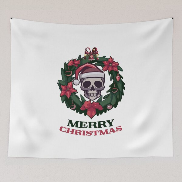 Item preview, Merry Christmas skull designed and sold by yphien.