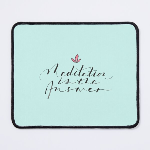 Item preview, Meditation is the Answer I Calligraphy I Handwritten designed and sold by GreenStem.