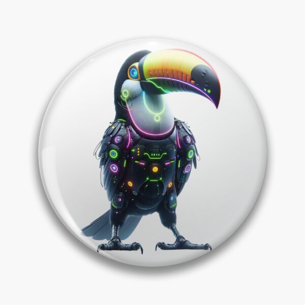 Item preview, Rainforest Neon - Cyber Toucan designed and sold by MrAI-Store.