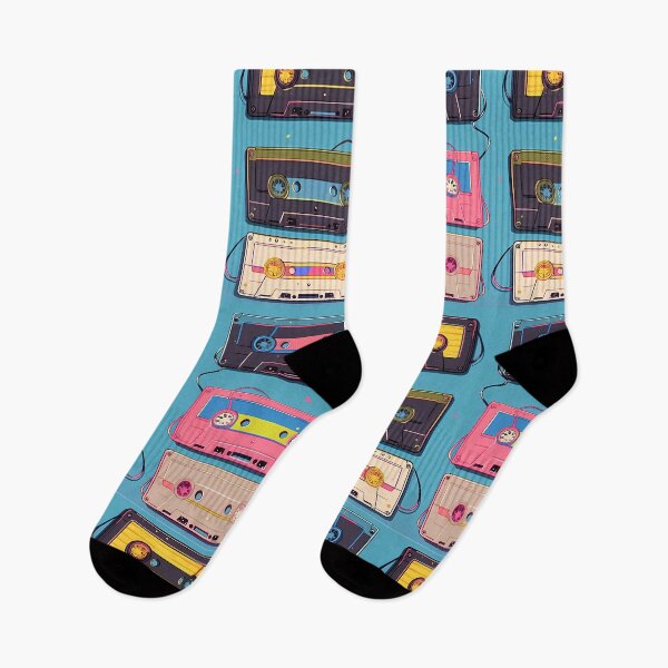 Item preview, Retro Colorful Cassette Tapes - Retro art designed and sold by octoboobs.