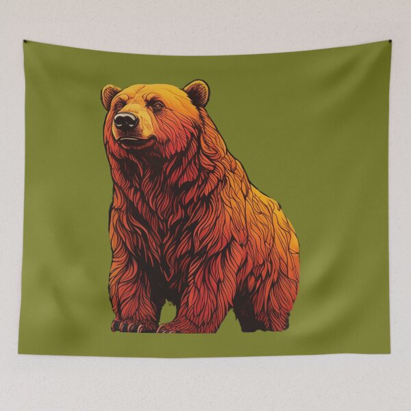 Item preview, wild bear big art designed and sold by NERO gOVEDI.