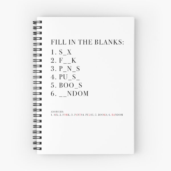 Item preview, FILL IN THE BLANKS designed and sold by michaelde4e.