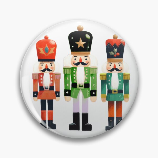 Artikelvorschau, Buntes Trio weihnachtlicher Nussknacker entworfen und verkauft von Star-Fragment.