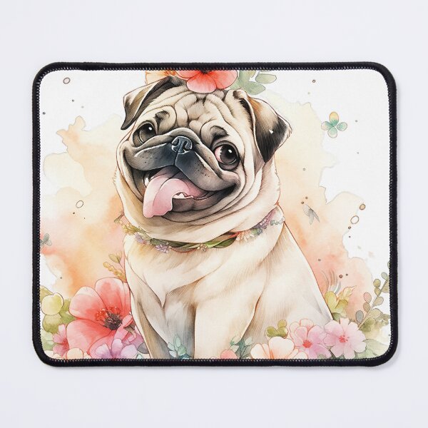 Item preview, Pug Amidst Blooms and Joy designed and sold by LittleLuvies.