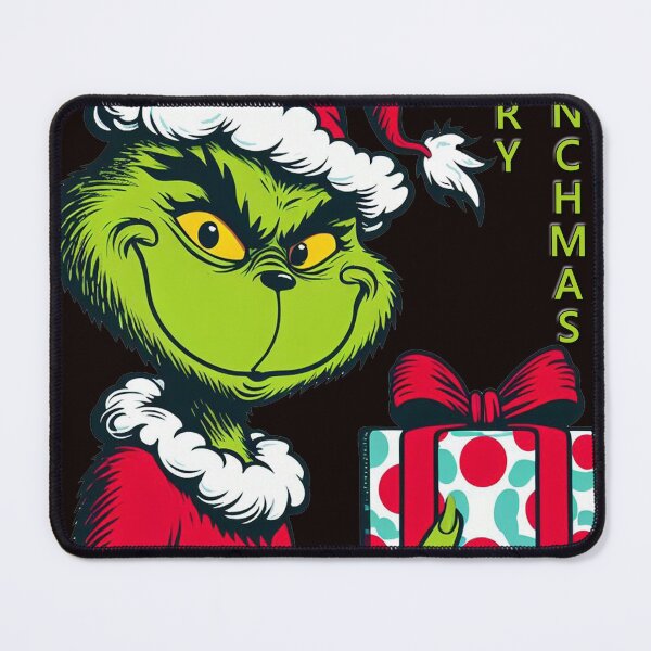 Item preview, Merry Grinchmas Grinch With A Christmas Gift designed and sold by 502Templates.