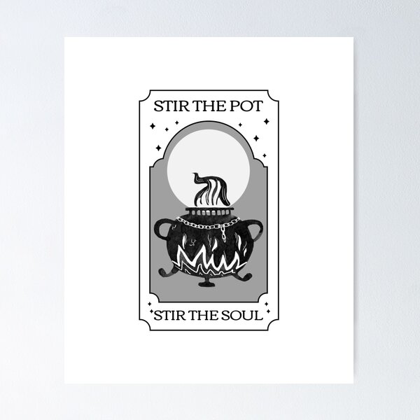 Pot Stirrer print art Captions print art at