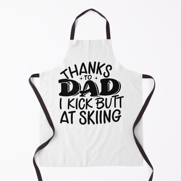 Item preview, Thanks To My Dad I Kick Butt At Skiing - black text design designed and sold by EmeraldeaArt.