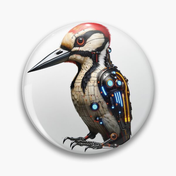 Item preview, Neon Drummer - Cyber Woodpecker designed and sold by MrAI-Store.