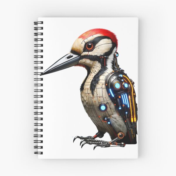 Item preview, Neon Drummer - Cyber Woodpecker designed and sold by MrAI-Store.