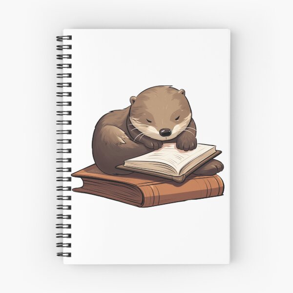 Item preview, Cute otter reading designed and sold by PawelNature.