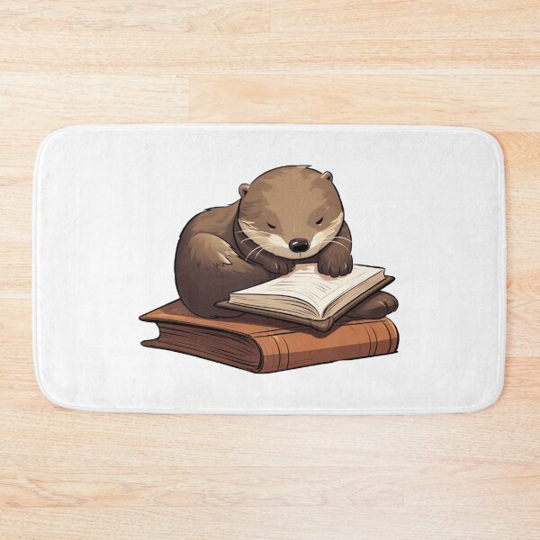 Item preview, Cute otter reading designed and sold by PawelNature.