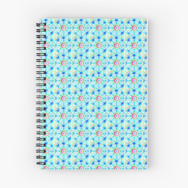 Item preview, Bright colored turquoise flower pattern designed and sold by CuteCreature.