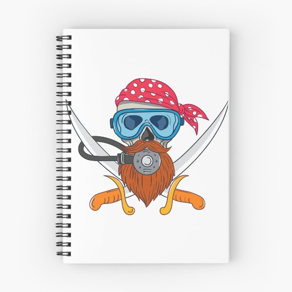 Item preview, Pirate Skull Beard Diving Mask Drawing designed and sold by patrimonio.