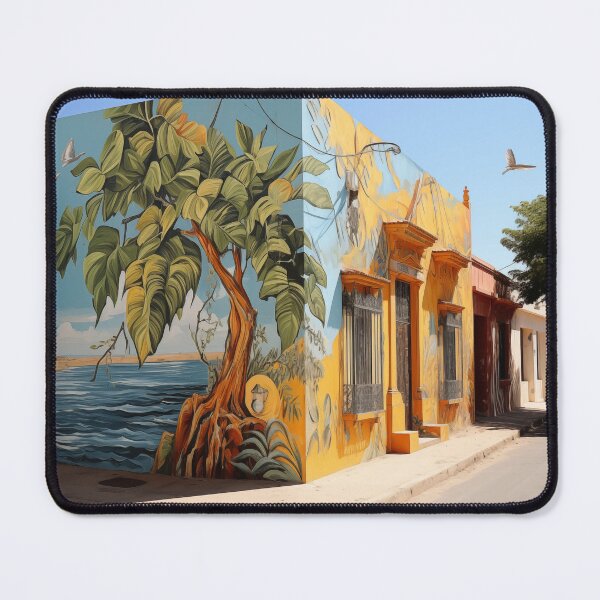 Item preview, graffiti beach cartagena de indias with tropical colors designed and sold by ElColombianito.