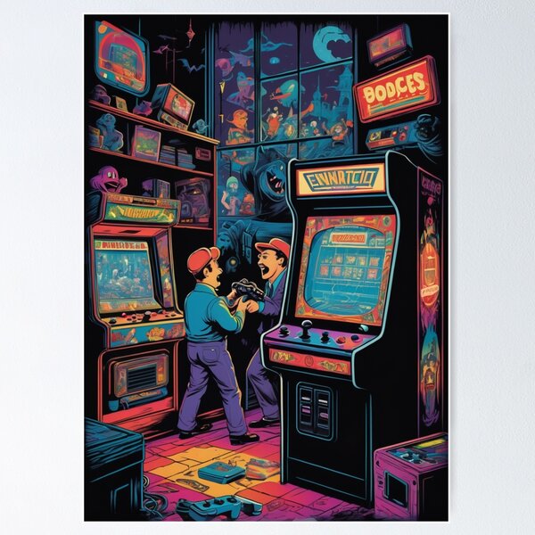 Item preview, Vintage Retro 80's Arcade Games in 60's Advertising Style designed and sold by Butler in the Home.