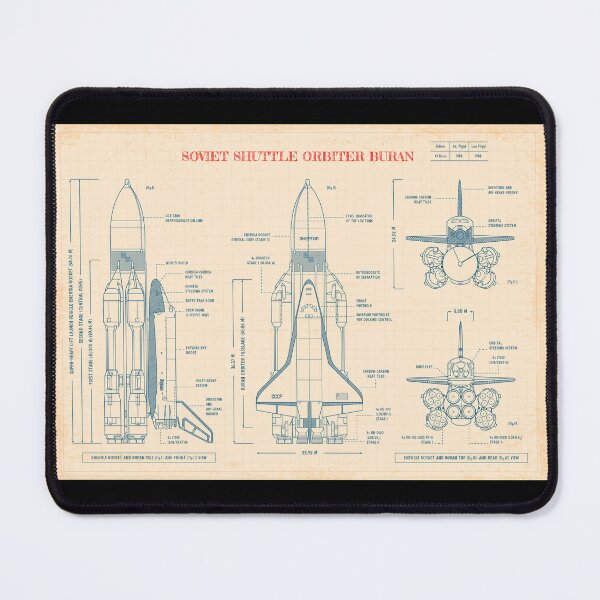 Item preview, Buran: Soviet Shuttle Orbiter (Old Paper Grid) designed and sold by BGALAXY.
