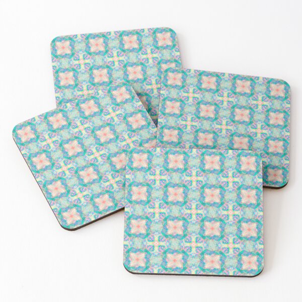 Item preview, Peachy Mint Tiles Seamlessly Repeating Pattern designed and sold by KellyValencia.
