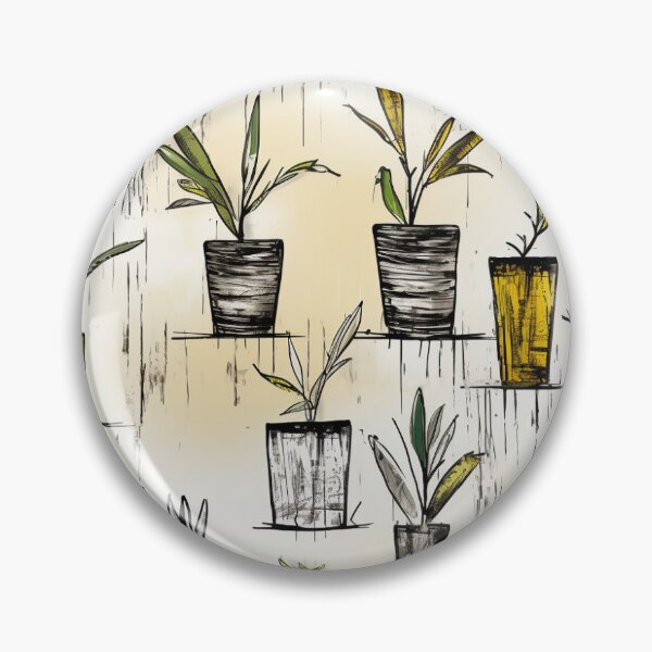 Item preview, potted plants pattern designed and sold by darkartsflowers.