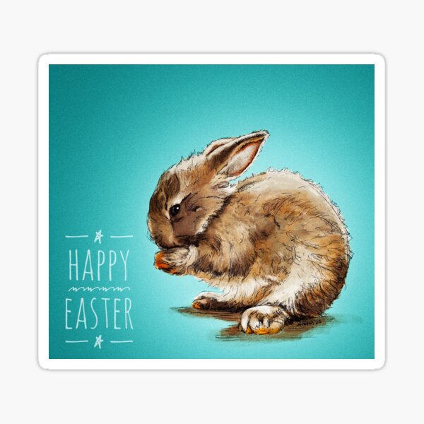 happy easter bunny Sticker