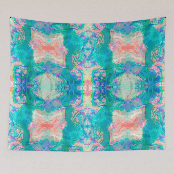 Item preview, Peachy Mint Tiles Seamlessly Repeating Pattern designed and sold by KellyValencia.