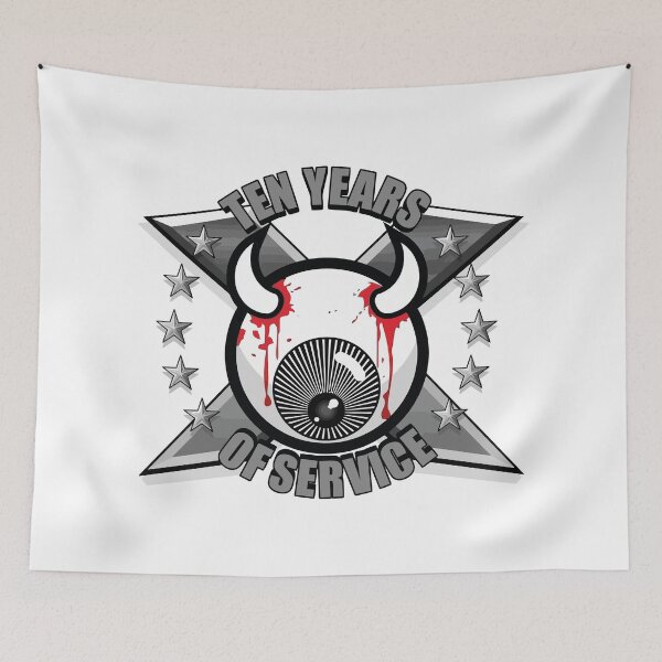Item preview, Eyesore Merch Ten Years Of Service designed and sold by stpommerouge.