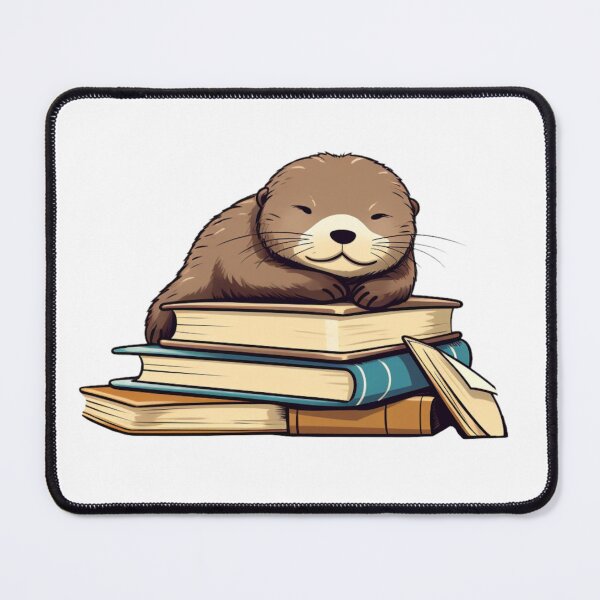 Item preview, Cute otter reading designed and sold by PawelNature.