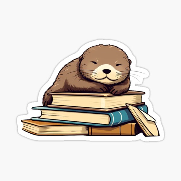 Book Otter Stickers for Sale