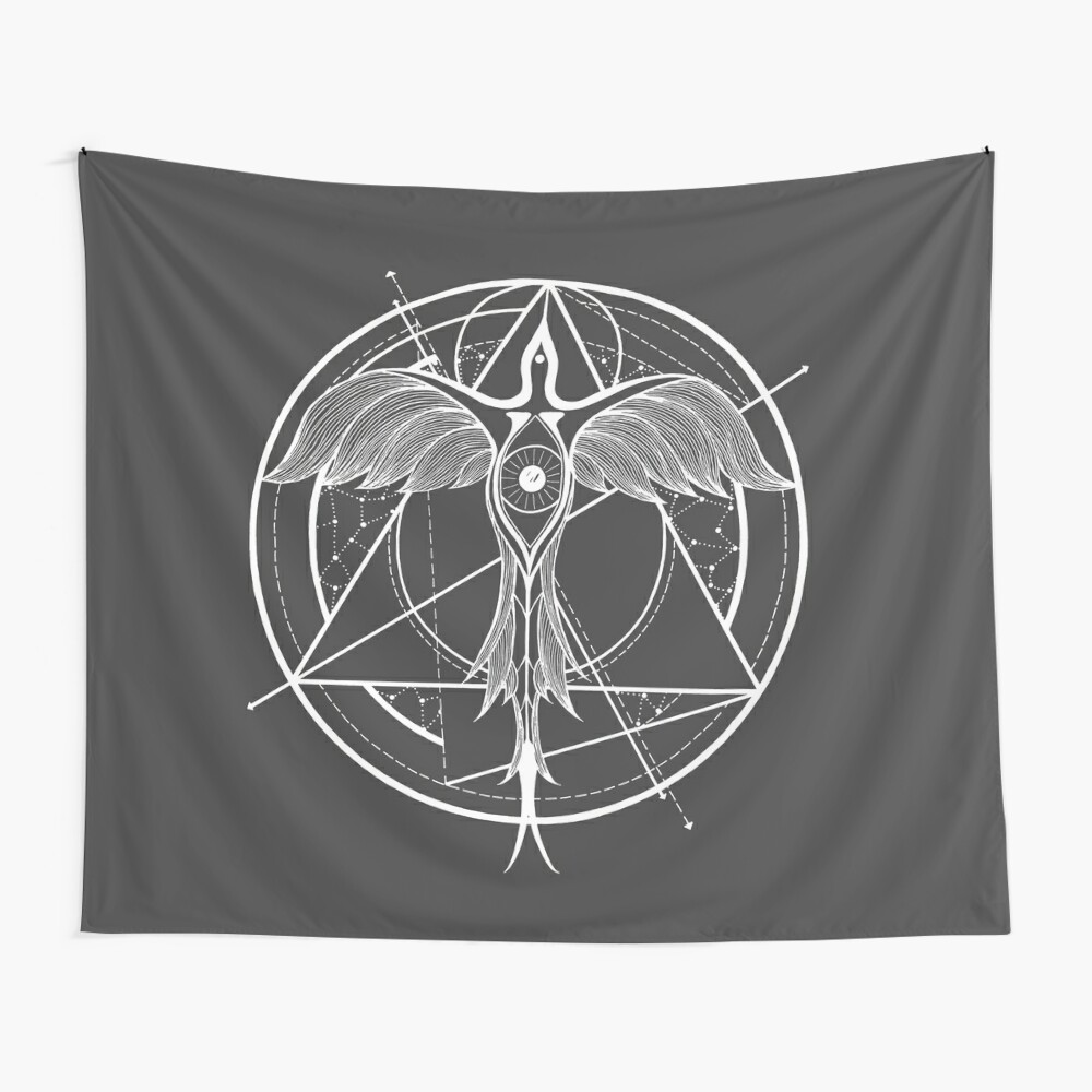 Phoenix Aufsteigend Drittes Auge Von Horus Heilige Geometrie Tattoo Design Wandbehang Von Zuskaart Redbubble