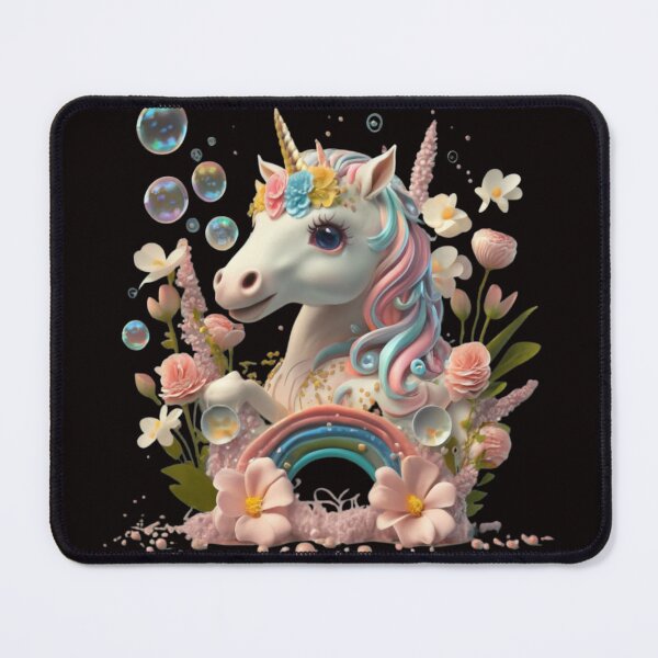 Item preview, Bebé unicornio con arcoíris, flores y burbujas. designed and sold by QvDesigns.