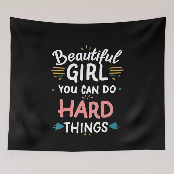 Item preview, Beautiful girl you can do hard things designed and sold by PawelNature.
