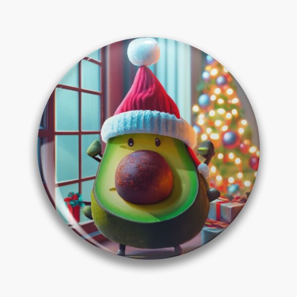 Item preview, Gracioso y gordo aguacate navideño con sombrero de Papá Noel designed and sold by Studio-DesignWw.