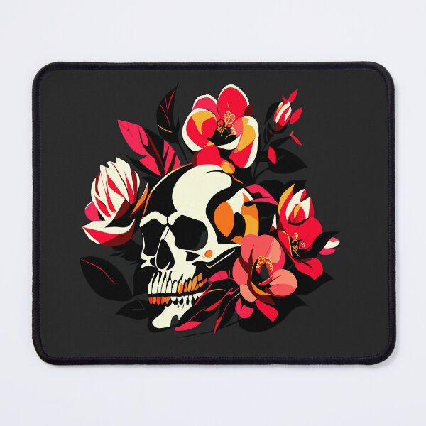 Item preview, Skull and Flowers I designed and sold by ColorfulTouches.