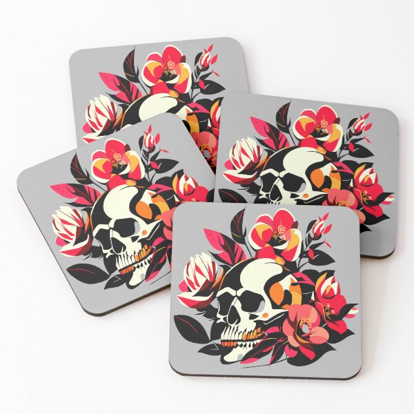 Item preview, Skull and Flowers I designed and sold by ColorfulTouches.