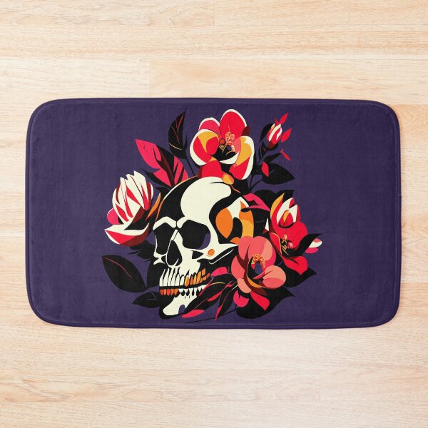 Item preview, Skull and Flowers I designed and sold by ColorfulTouches.