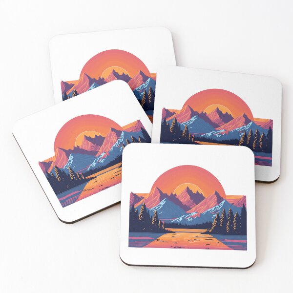 Item preview, Retro mountains landscape designed and sold by MamikonarsRB.