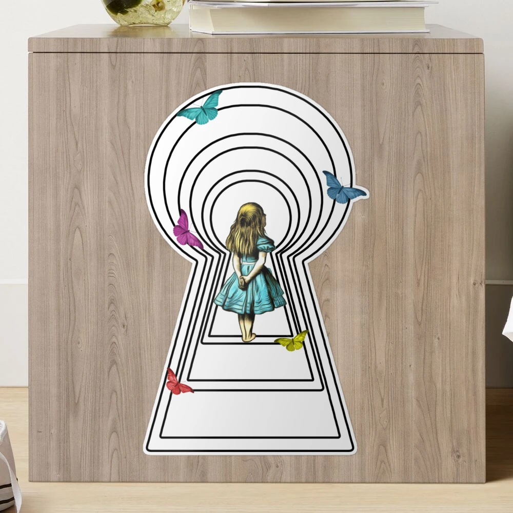 Autocollant Mural Tissu - Entrée Pays Des Merveilles - Décoration Fantaisiste Pour Chambre