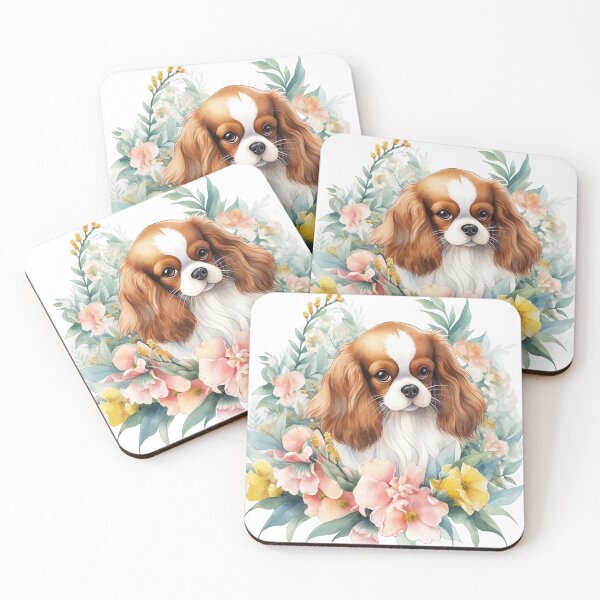 Item preview, King Charles Spaniel Amidst Blooms designed and sold by LittleLuvies.