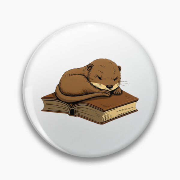 Item preview, Cute otter reading designed and sold by PawelNature.