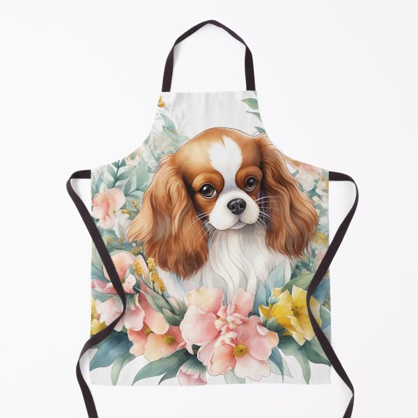 Item preview, King Charles Spaniel Amidst Blooms designed and sold by LittleLuvies.