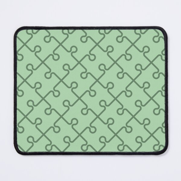 Item preview, Green Mint Interconnection Puzzle Pieces Jigsaw Diagonal Parts Tile Abstract Tessellated Modern Pattern designed and sold by PenguinForests.