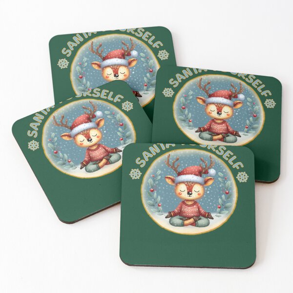 Item preview, Cute meditating Reindeer. Text: 'Santa Yourself' designed and sold by shirtsmugslife.