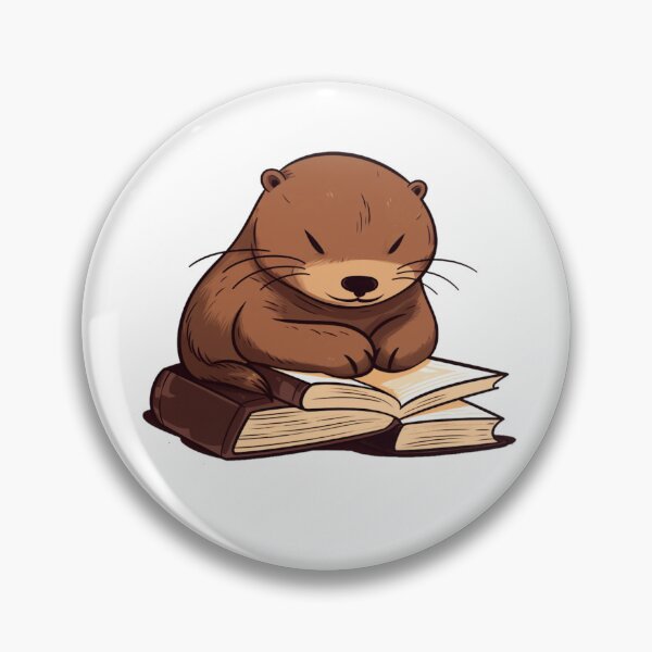 Item preview, Cute otter reading designed and sold by PawelNature.
