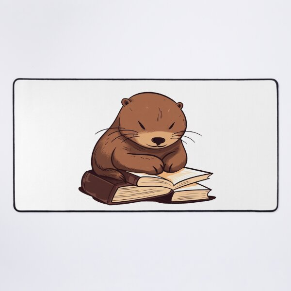 Item preview, Cute otter reading designed and sold by PawelNature.
