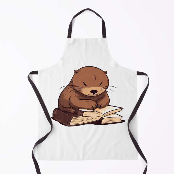 Item preview, Cute otter reading designed and sold by PawelNature.