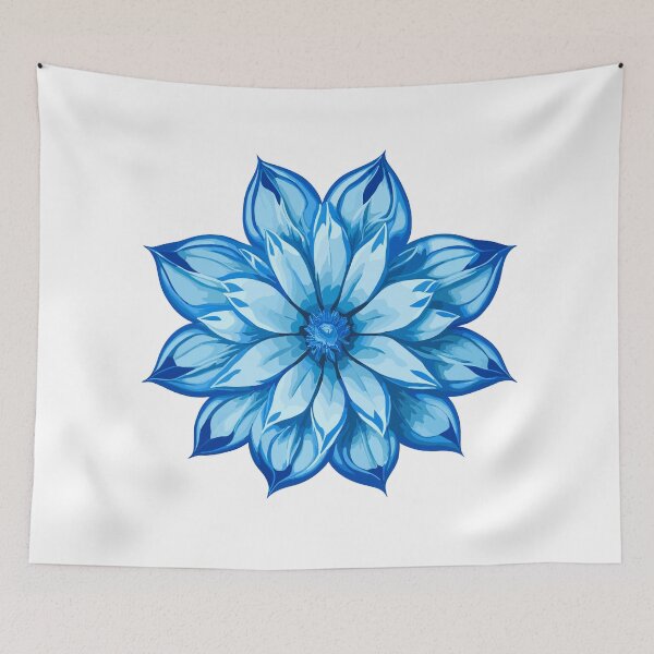 Item preview, Flower with blue petals designed and sold by MamikonarsRB.