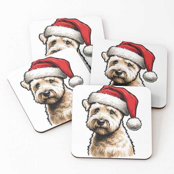 Item preview, Gorro de Papá Noel de Navidad de Wheaten Terrier designed and sold by ElLocoMus.