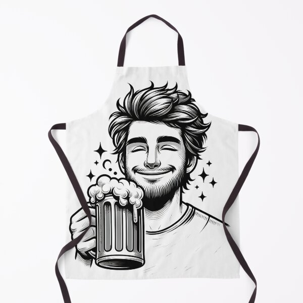 Item preview, Cheerful Man Enjoying a Beer designed and sold by PrintLabArt.